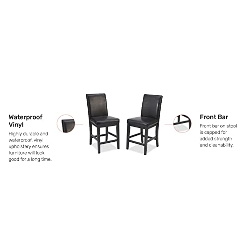 Home Styles Distressed Black Tabled, Bar Stool #TOP1