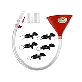 Beer Bong Funnel with Valve, 5 mouthpieces, 5 Pack Shotgun Tool Bottle Opener Keychain, Extra Long 2.5 feet (30 inch) Kink Free Tube - Premium Funnel for Beer Drinking Games, College Parties