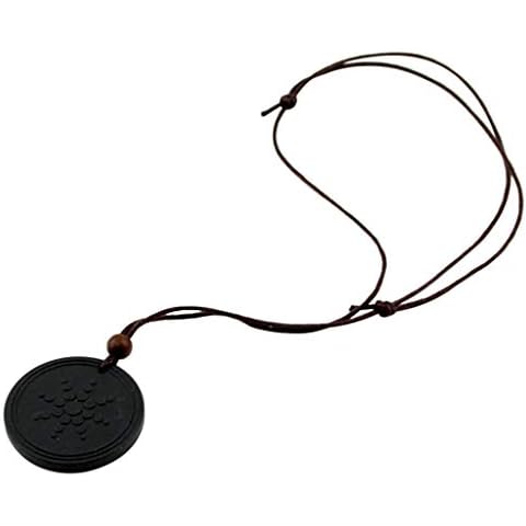 M Initial ion Very pendant beautiful volcanic stone energy pendant negative Necklaces & Pendants Layered Necklaces for Women (B, One Size) Cover