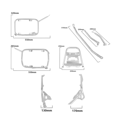 Support en acier inoxydable G310GS pour coffre et bagage arrière - 6