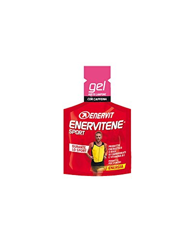 Enervit Enervitene Sport Taste Frambuesa y cafeína Caja de 24 geles de 25 ml