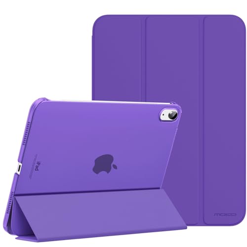 Image of MoKo for iPad (A16) 11th Generation Case 11 Inch 2025, iPad 10th Generation Case 10.9 Inch 2022, Slim Stand Hard PC Translucent Back Shell Smart Cover, Support Touch ID, Auto Wake /Sleep, Purple Violet | 2025