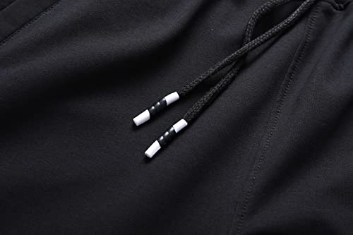 Kihatwin Big Boy's Teen Zip Joggers Pants Casual Gym Workout Athletic Pants Tapered Sweatpants with Pockets4