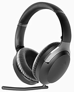 Avantree Aria Pro aptX-HD Bluetooth 5.0 Active Noise Cancelling Headphones with Boom Microphone for Music & Calls, SSD Option, Low Latency Over Ear Wireless & Wired Headset for Phone Computer Laptop