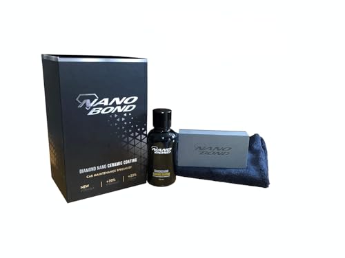 Nano Bond Ceramic Coating 9H PRO (60ML), Car, Plastic, Glass, and Wheel Exterior Care Product kit, Hydrophobic, Long Lasting Professional Care, High Gloss Paint Shine, Automotive Polishing Sio2