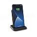 Produktbild ZENS Qi zertifizierter Aluminium Wireless Charger Stand Schwarz, Unterstützt Fast Wireless Charging mit bis zu 10Watt, USB Anschluss für weitere Geräte, Kompatibel mit allen Qi-fähigen Telefonen