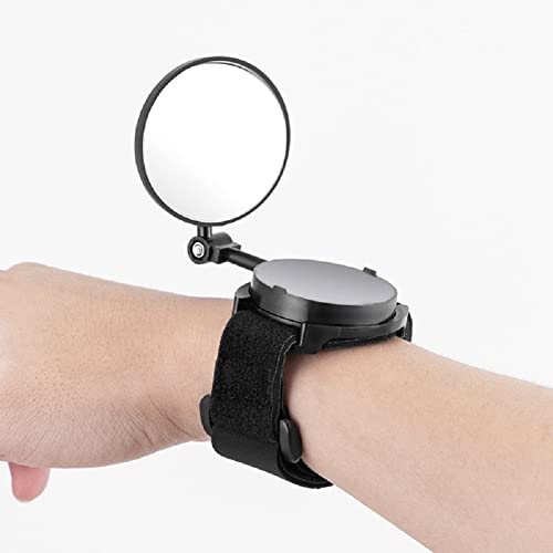 OmeHoin Espejo retrovisor para bicicleta, giratorio 360 °, ajustable, correa de muñeca deportiva para ciclismo Cover