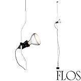 Flos Parentesi dimmbar, 1 x MAX 105 W E27 R125 HSGSR oder 1 x LED 8 W E27 900 lm 2700 K Dimmer, Farbe: Weiß, Verwendung: für Innenräume, Design: Achille Castiglioni & Pio Manzus, 1971
