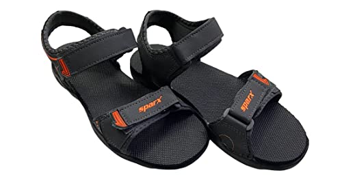 Image of Sparx Men's Black Red Colour SS0124G Series Synthetic Floater Sandal