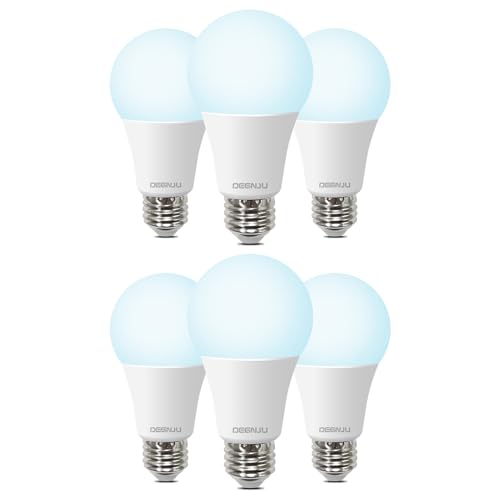 Image of DEGNJU LED Light Bulbs, 100 Watt Equivalent LED Bulbs A19, 5000K Daylight Light Bulbs, 1500 Lumens, E26 Standard Base, Non-Dimmable, 13W Bright White LED Bulbs for Bedroom Home Office, 6 Pack