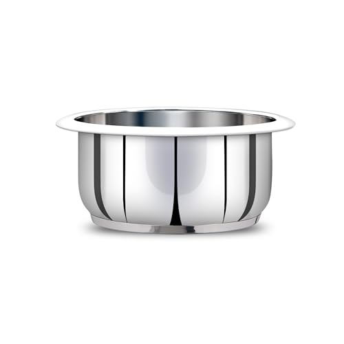 Image of Pigeon Stainless Steel Bowl, 22 cm diameter, Compatible with 1 L Rice Cooker (Silver, Induction Bottom)