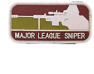  TOPPA PATCH 3D PVC - MAJOR LEAGUE SNIPER ALTA VISIBILITA - DIM. 4,5 x 9,0 cm