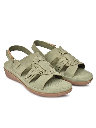 Image of Moshun Women's Criss Cross Matte Finish Flat Sandals | Comfortable Orthopedic Diabetic-Friendly Memory Foam Footbed | Anti-Skid TPR Sole Casual Slip-On Flats for Ladies Dailywear Comfort