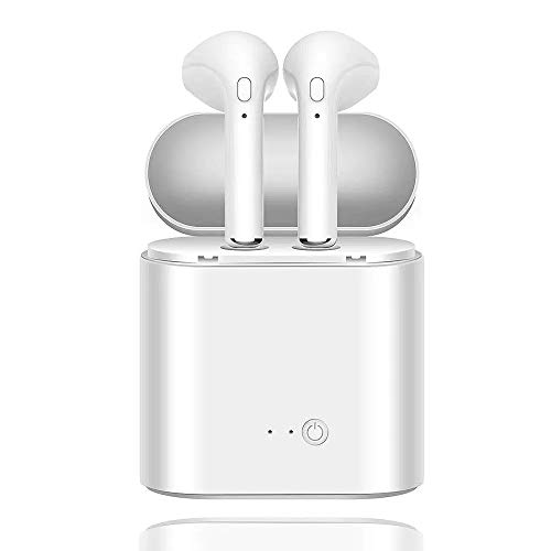 AP1 - Auriculares Inalámbricos Bluetooth Smart Pods Caja de Carga Rapida Reducción de Ruido Estéreo HD Micrófono Integrado Manos Libres Sujeción Deportiva Blanco