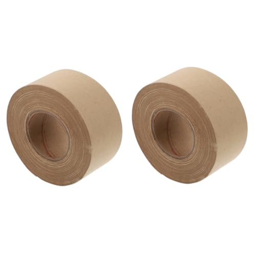 KAILIKETIY 2 Pcs cinta de papel kraft exterior chicle enmascaramiento reforzado Sello centro etiqueta packing tape waterproof tape cinta de embalaje cinta activada por agua cinta para embalar