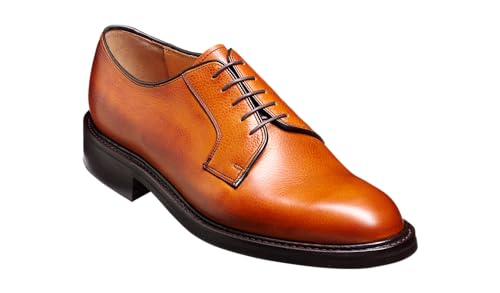 Image of BARKER Nairn Men's Lace-Up Oxford Shoes - Handcrafted Luxury Leather Derby Dress Shoes for Formal Wear