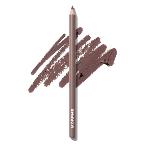Morphe Signature Lip Liner Pencil - Creamy Long Lasting Definer for Precise Shaping and Filling - Lip Makeup Essential with Smooth Glide - Professional Lipliner Pencil - Rock Steady (0.05 oz)