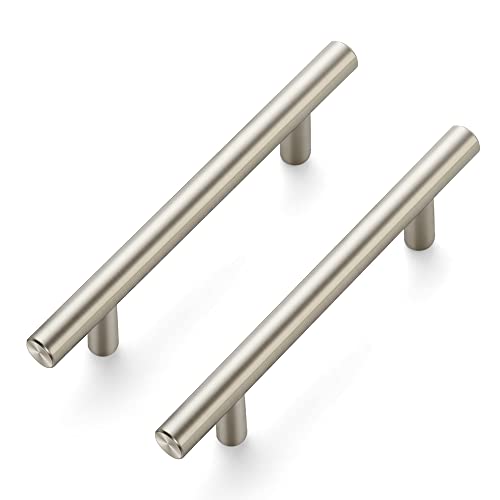 Image of Ravinte 5 Pack 6 inch Cabinet Pulls Brushed Nickel Stainless Steel Kitchen Cupboard Handles Cabinet Handles, 3.75 inch Hole Center