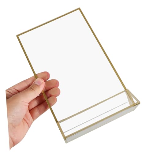 Support double face acrylique transparent pour table de bureau - 4