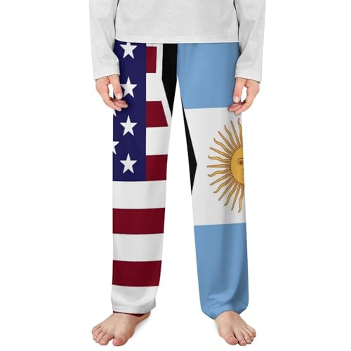 American And Argentina FlagChildren's Casual Pajamas160CM