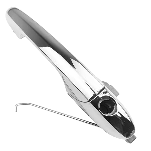 Cheriezing Chrome Exterior Door Handle Compatible with Fiat 500 2012 2013 2014 2015 2016 2017 2018 w/Hole Replace# 68069943AC Left Driver Side