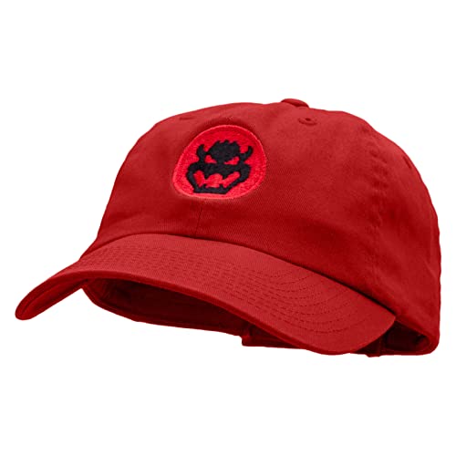 Gorra baja de sarga teñida con bordado Bowser miniatura 2
