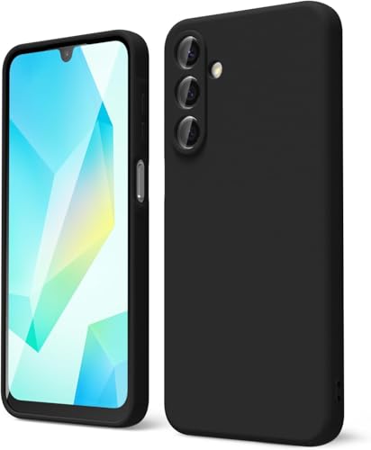 Image of DIZORO Microfiber Candy Case for Samsung M16 5g / F16 5g Smooth Touch Cushion Liquid Soft Silicone Gel Rubber Phone Cases Non-Slip Full Body Protective Shockproof Back Cover - Black