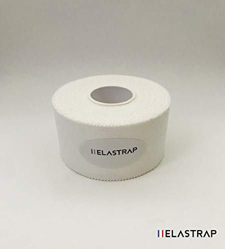 Rollo de Vendaje, cinta adhesiva no elástica para contenciones rígidas Strappal  quinesioterapia médica, farmacia  uso en medicina deportiva  4 cm x 14 m  blanco/piel, blanco, 4cm x 14m