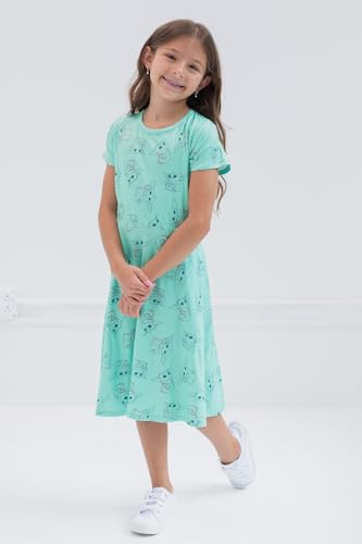 STAR WARS The Mandalorian The Child Girls 2 Pack Skater Short Sleeve Dresses Little Kid to Big Kid2