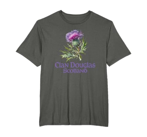 Clan Douglas Scotland Watercolor Thistle T-Shirt