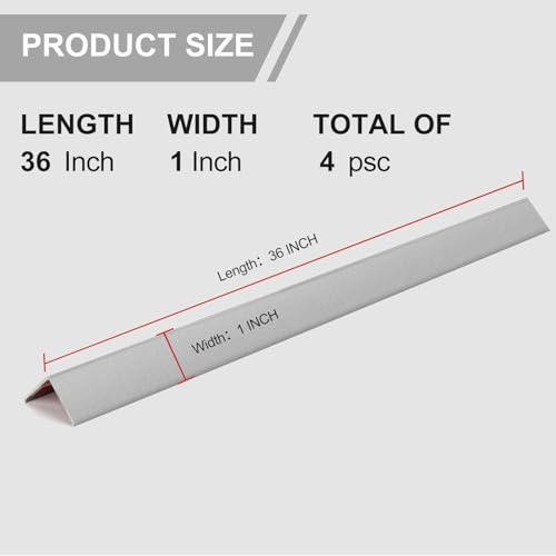 Image of Wall Corner Protector,Stainless Steel Wall Corner Guards for Protect,3 /4 Inch x 36 Inch Metal Corner Protector for Walls, Tables and Cover Sharp Furniture.4PCS