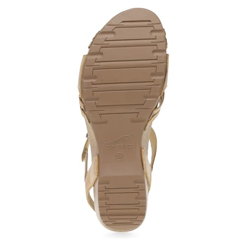 Dansko Tia Fisherman Wedge Sandal for Women - Contoured Footbed for All-Day Comfort and Support – Adjustable Hook & Loop Straps with Buckle Detail3