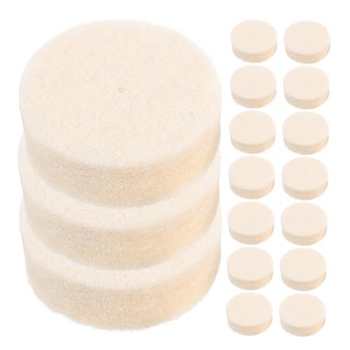 PRETYZOOM 100pcs Wool Polishing Head Set 8mm Thick Nail Art Polishing Wheel Rotary Tool Buffing Wheels for Jewelry