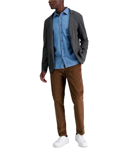 Kenneth Cole Reaction Men's Slim-Fit Stretch Corduroy Pants (Camel, 34Wx32L)