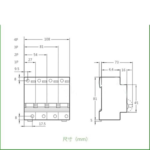 Interruptor de aire C120H 4P para proteger líneas de alta corriente de 100A 2