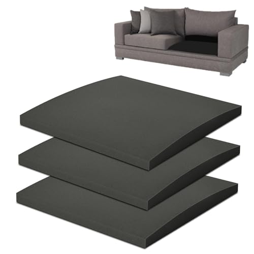 Pannello di supporto in schiuma ad alta densità, 50 x 50 cm, tagliabile, ricambio per sedili cedenti, ideale per proteggere divani e sedie, colore nero, migliora il comfort e prolunga la durata dei