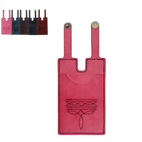 2025 Fashion Leather Wallet for Women, Western Boot Wallet with Snap Strap Handcrafted Credit Card Holder, Small Wallets with Snap Fastening Stylish Carry All Wallets Boot Wallet for Women (Pink)