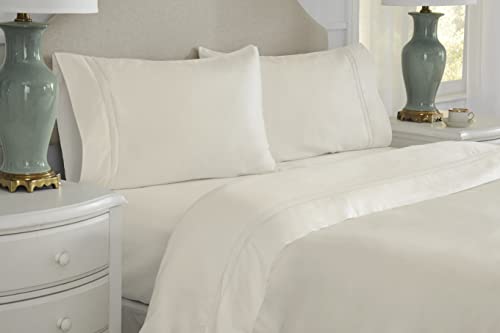 Pointehaven 620-Cbn 620Tc Long Staple Cotton Deep Pocket Oversized Sheet Set, California King, Bone #TOP1
