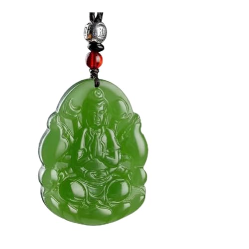 Pendentif rat en jade Hetian et collier amulette du zodiaque