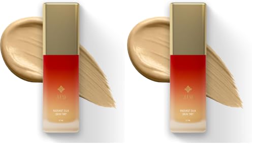Image of Just Herbs Luxe Radiant Silk Skin Tint | Luxury Makeup | Ayurvedic Skin-Loving Formula | Dewy Finish | Glow Boosting & Hydrating (140 SAND) (Pack of 2)