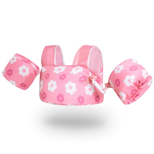 Zeraty Toddler Swim Vest for Kids Toddler Floaties 2-3-4-5-6 Swim Jacket 25-30-50-66 lbs Detachable Pool Float Kids and Arm Floaties Water Wing Boys and Girls