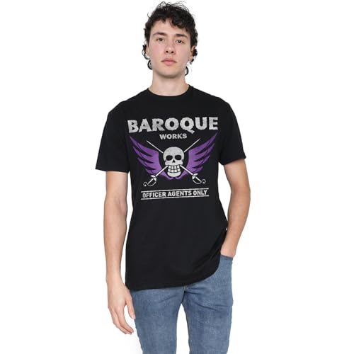 T-Shirt One Piece Baroque Works Unisexe Noir 5XL pour fan de manga