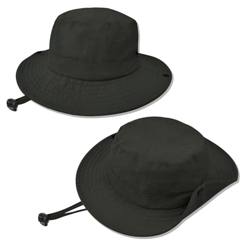 Image of Outdoor Kids Sun Hat UPF 50+ Quick Dry Foldable Bucket Hat Lightweight Adjustable Fishing Safari Hat for Girls and Boys