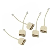 5pcs Way Phone Line Splitter Adapter for Wall Plate Cable Pass Through for Analog Phone Wire Splice Connectors