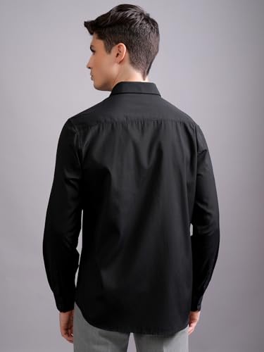 Image of Highlander Men's Slim Fit Formal Shirt | Solid Formal Shirt for Men | Comfortable Fabric | Stylish Design for Everyday Use & Office Wear