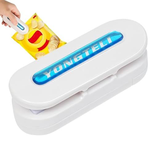 Sellador de bolsas de papas fritas, sellador de sellado de alimentos fritos, mantiene la higiene de los alimentos pequeños y reutilizables para patatas fritas, aperitivos