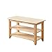 XKZG Storage Bench Wooden Shoe Rack Bench Simple Style Wood Entryway Bench (Natural,23.6