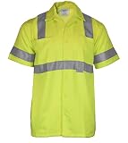 Ironwear 1860 Hi-Visibility Short Sleeve Buttoned Down Safety Work Shirt-Type R | ANSI Class 3 Compl