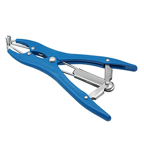 MACGOAL Castration Tool and 100 Pieces Rubber Bands Castrator Bander Castration Plier Castration Ban