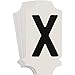 Brady 5010 Series Number and Letter Labels, Pack of 10 Labels, Black, X
